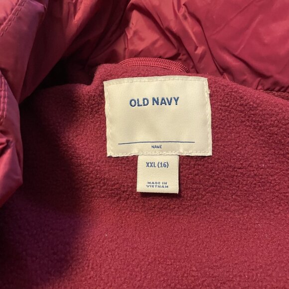 Girls Old Navy Frost Free Puffer Vest Dark Pink Size XXL 16 NWT Lined Raspberry - Picture 2 of 5